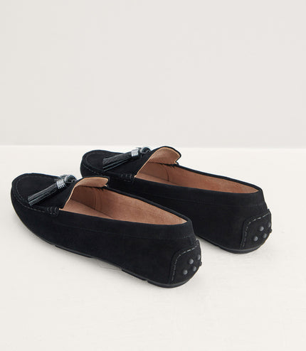 Tassel Detail Suede Moccasins