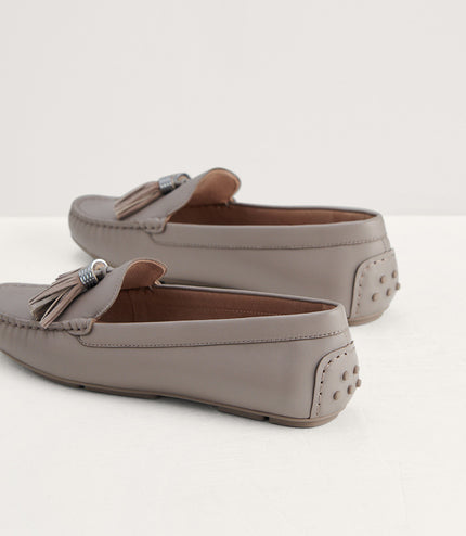 Tassel Detail Suede Moccasins