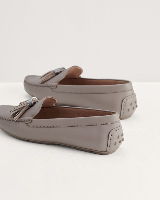 Tassel Detail Suede Moccasins