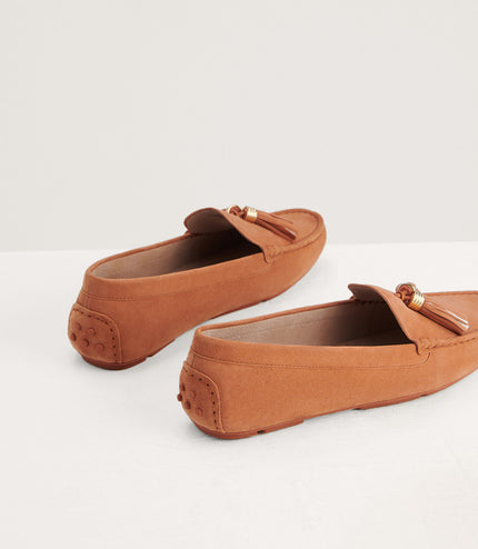 Tassel Detail Suede Moccasins
