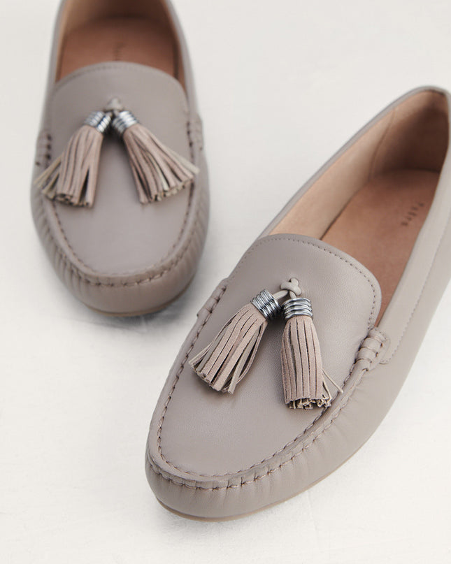 Tassel Detail Suede Moccasins