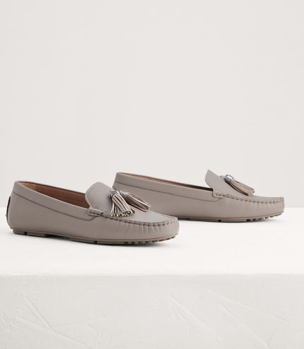 Tassel Detail Suede Moccasins