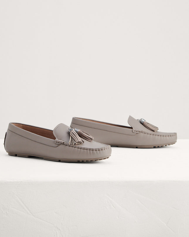 Tassel Detail Suede Moccasins