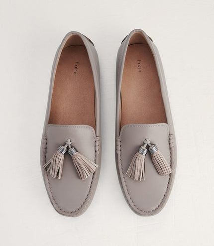 Tassel Detail Suede Moccasins