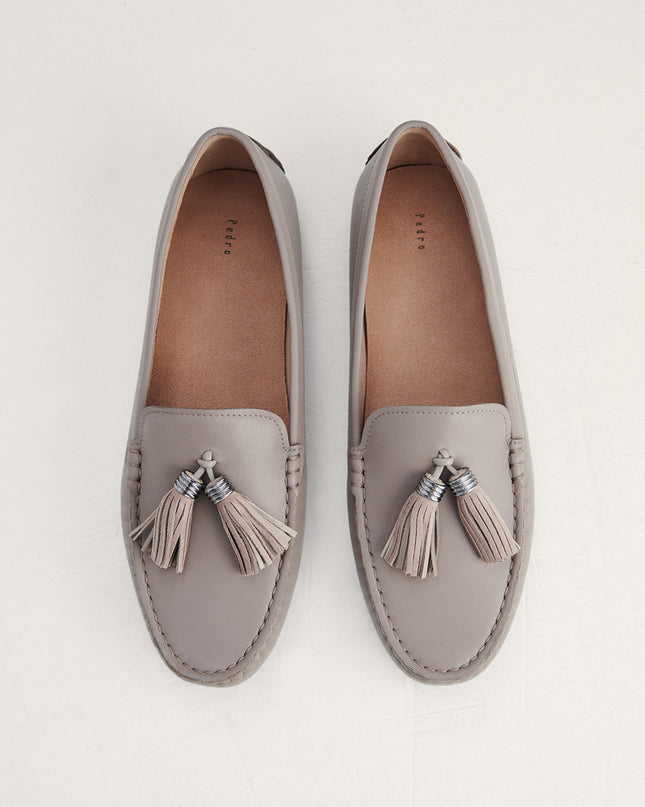 Tassel Detail Suede Moccasins