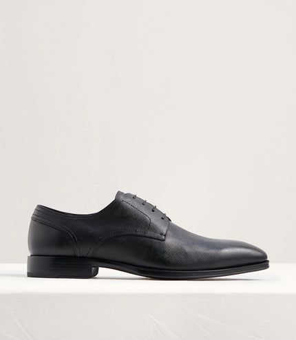 Embossed Leather Derby Shoes