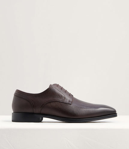 Embossed Leather Derby Shoes