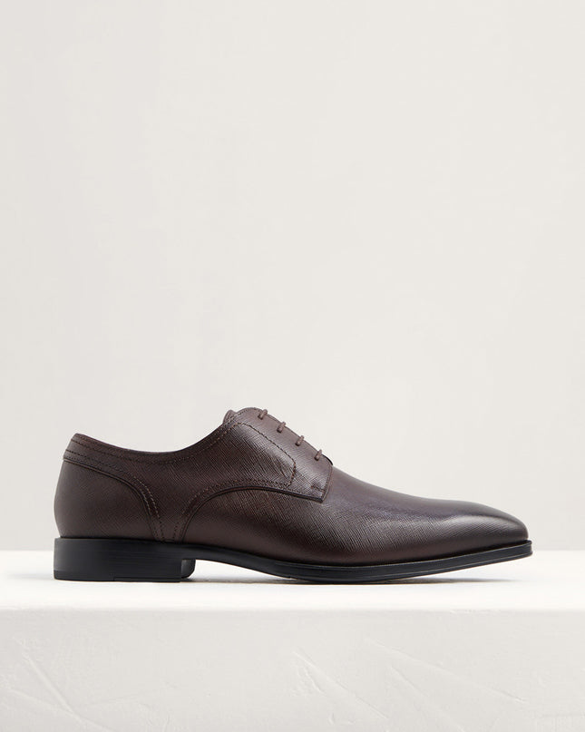 Embossed Leather Derby Shoes