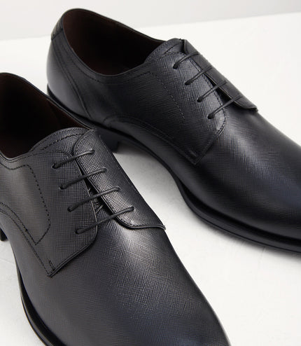 Embossed Leather Derby Shoes