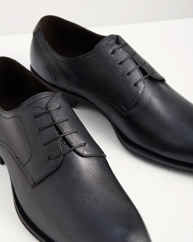 Embossed Leather Derby Shoes
