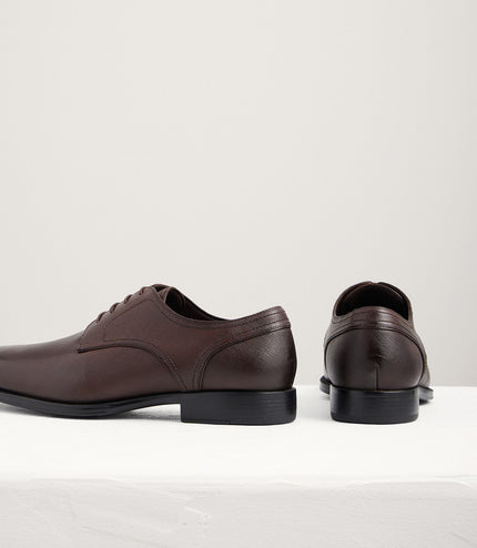 Embossed Leather Derby Shoes