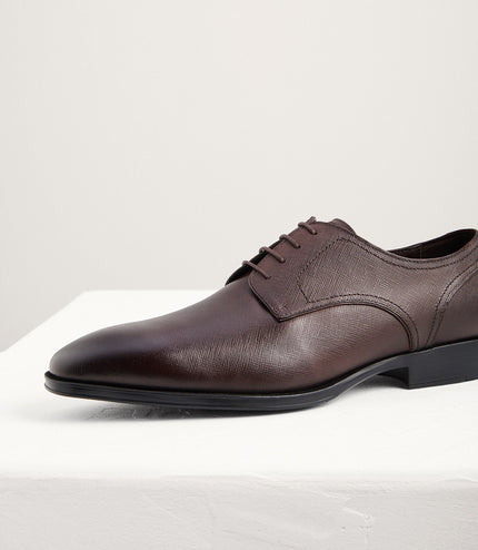 Embossed Leather Derby Shoes