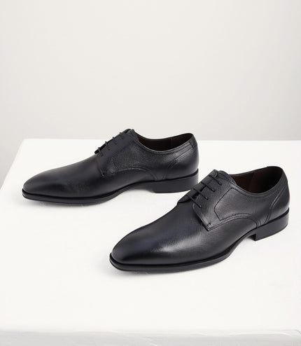 Embossed Leather Derby Shoes