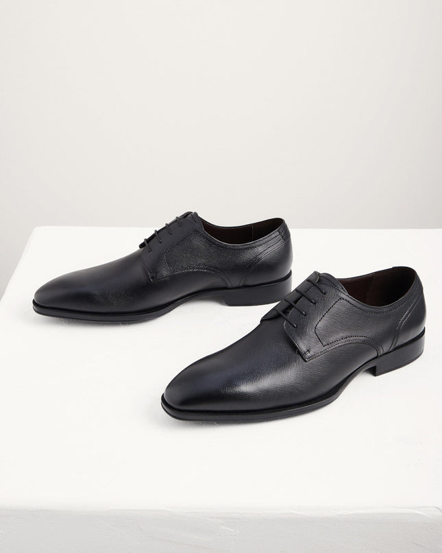 Embossed Leather Derby Shoes