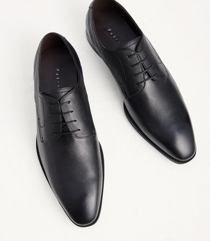 Embossed Leather Derby Shoes