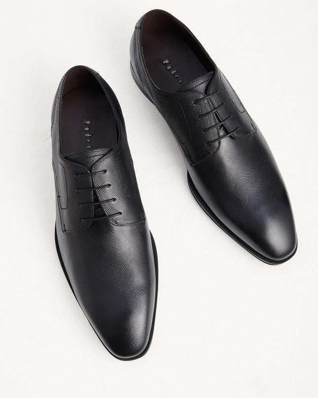 Embossed Leather Derby Shoes