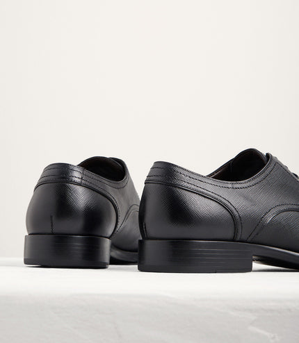 Embossed Leather Derby Shoes