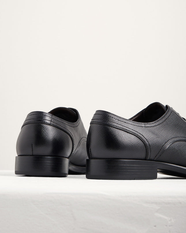 Embossed Leather Derby Shoes