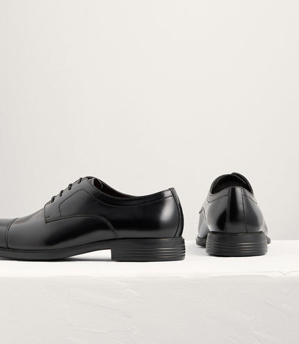Leather Cap Toe Derby Shoes