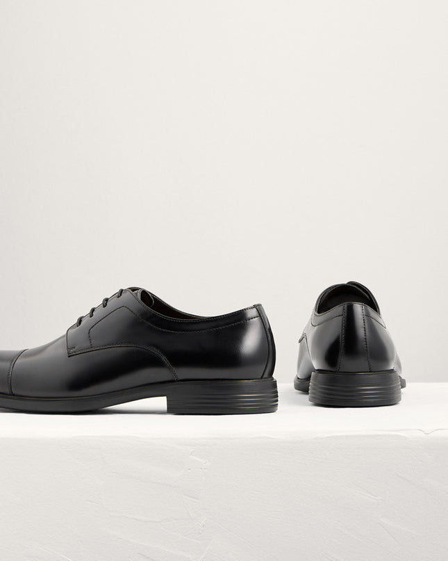 Leather Cap Toe Derby Shoes