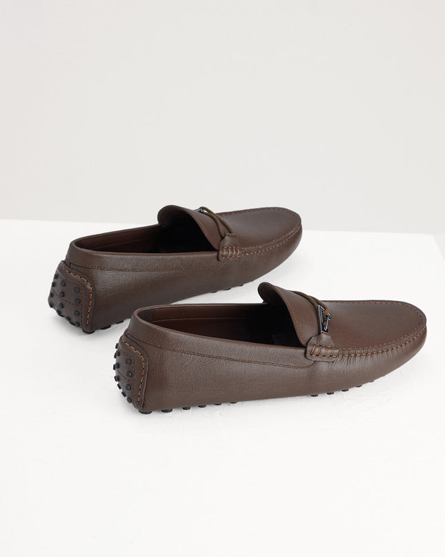 Bit Detail Suede Moccasins