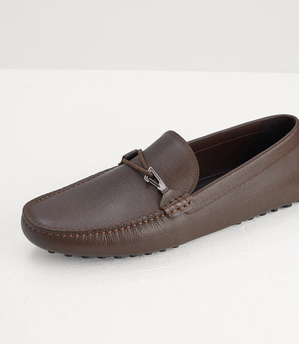 Bit Detail Suede Moccasins