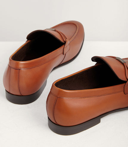 Burnished Leather Loafers