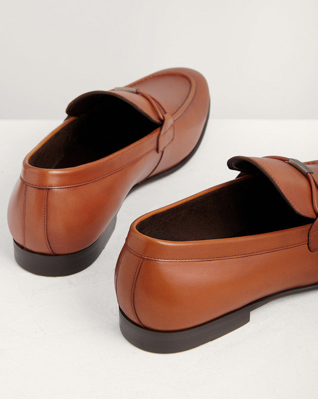 Burnished Leather Loafers