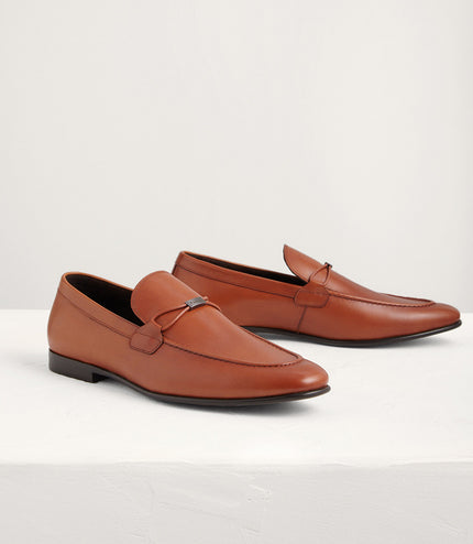 Burnished Leather Loafers