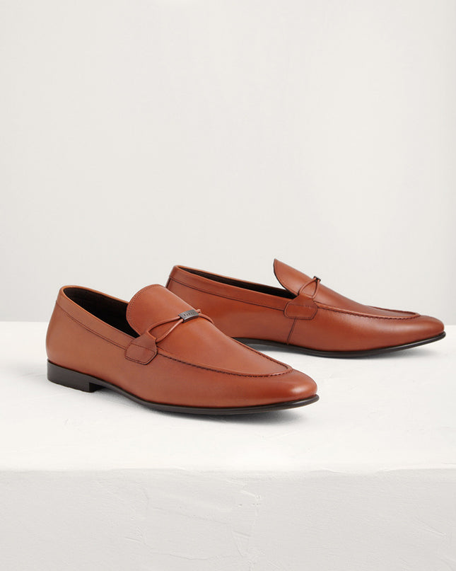 Burnished Leather Loafers