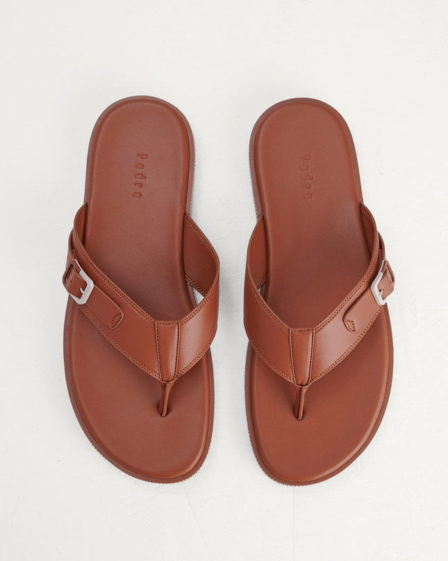 Buckle Detail Thong Sandals