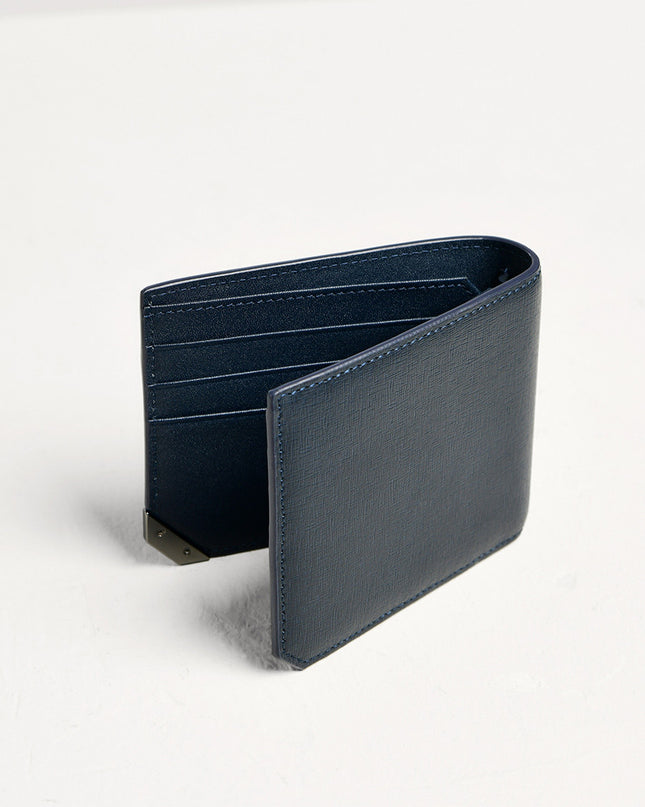Leather Bi-Fold Money Clip Cardholder