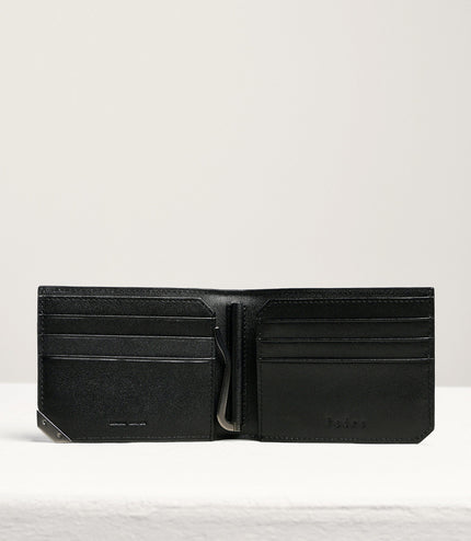 Leather Bi-Fold Money Clip Cardholder