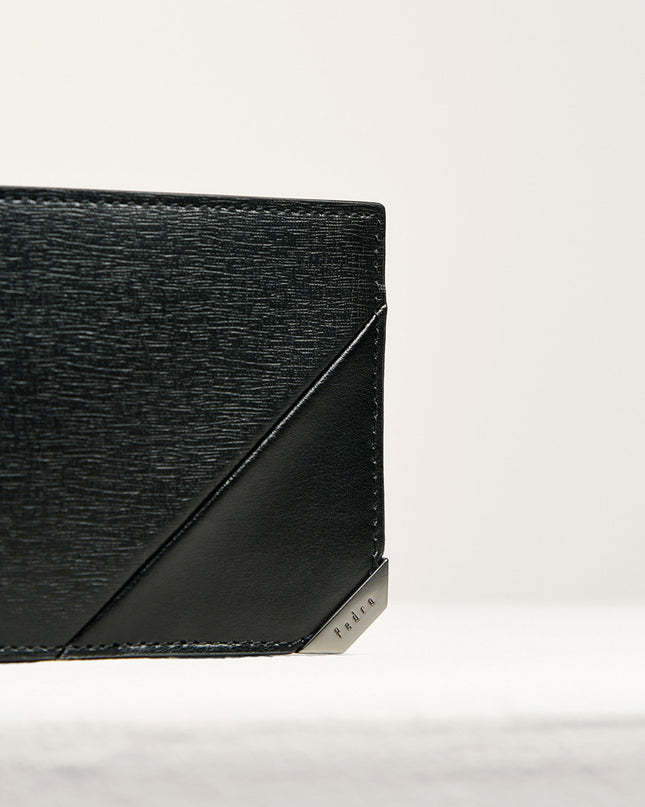 Leather Bi-Fold Money Clip Cardholder
