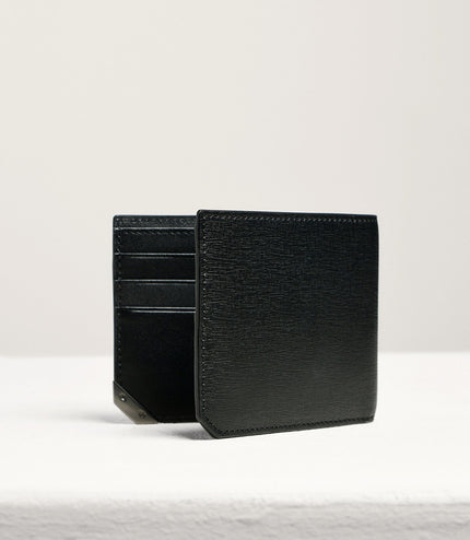 Leather Bi-Fold Money Clip Cardholder