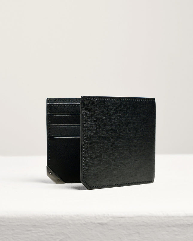 Leather Bi-Fold Money Clip Cardholder