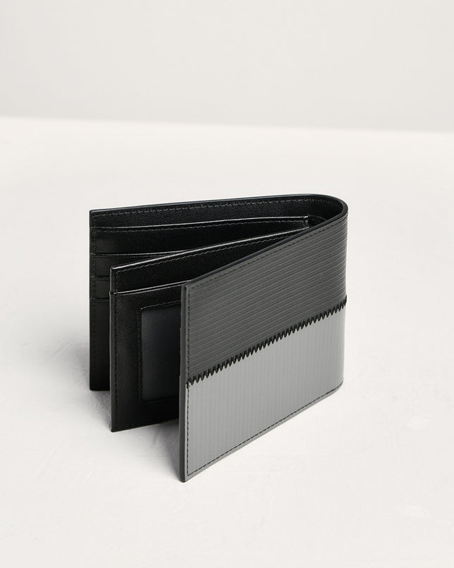 Two-Tone Leather Bi-Fold Wallet