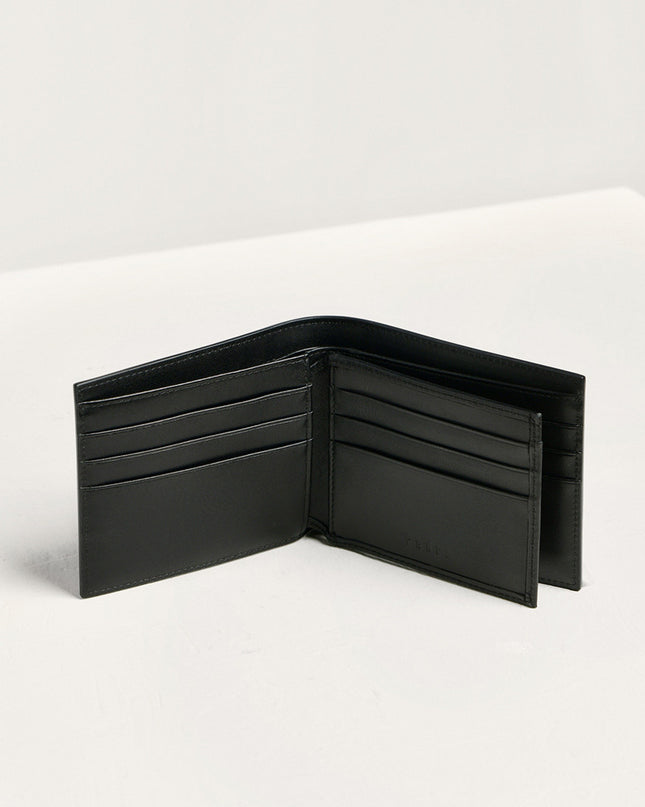 Two-Tone Leather Bi-Fold Wallet