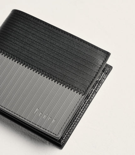Two-Tone Leather Bi-Fold Wallet