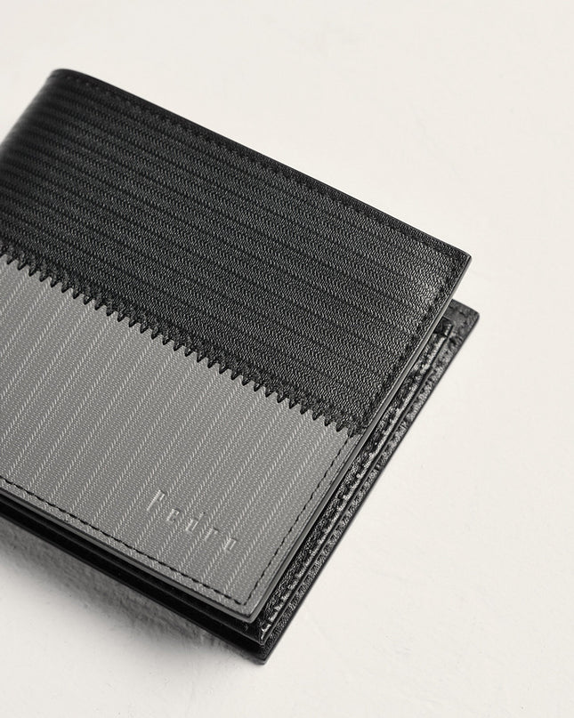 Two-Tone Leather Bi-Fold Wallet