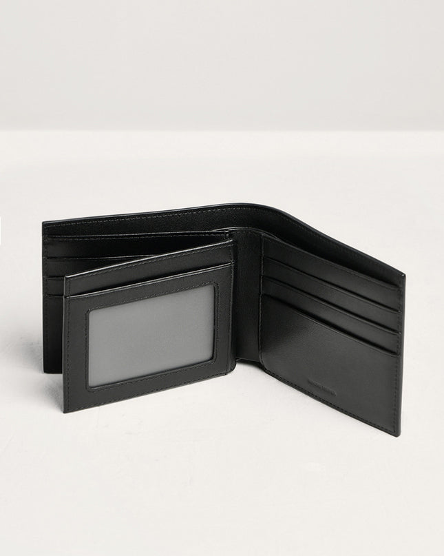 Two-Tone Leather Bi-Fold Wallet