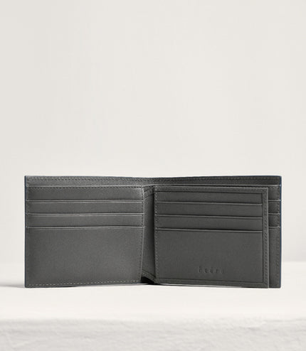 Embossed Leather Bi-Fold Wallet