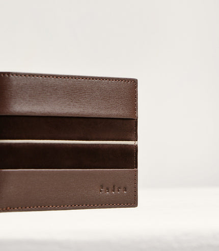 Nubuck Trim Leather Bi-Fold Wallet