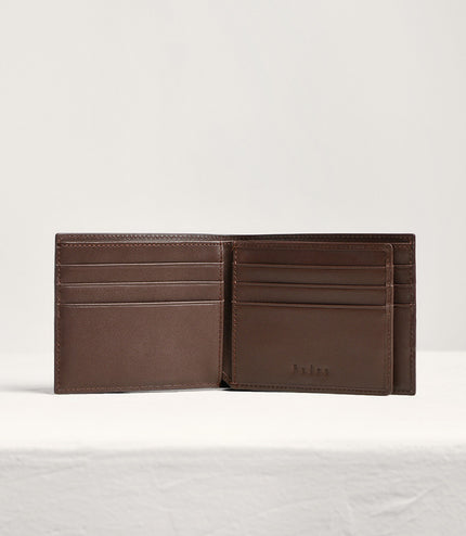 Nubuck Trim Leather Bi-Fold Wallet