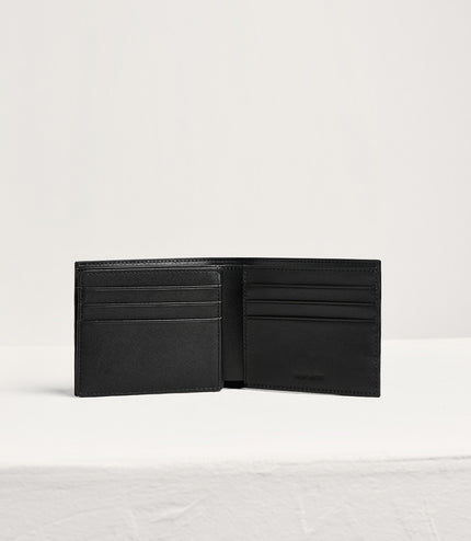 Nubuck Trim Leather Bi-Fold Wallet