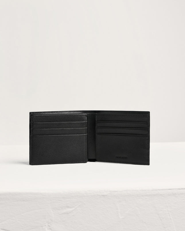 Nubuck Trim Leather Bi-Fold Wallet