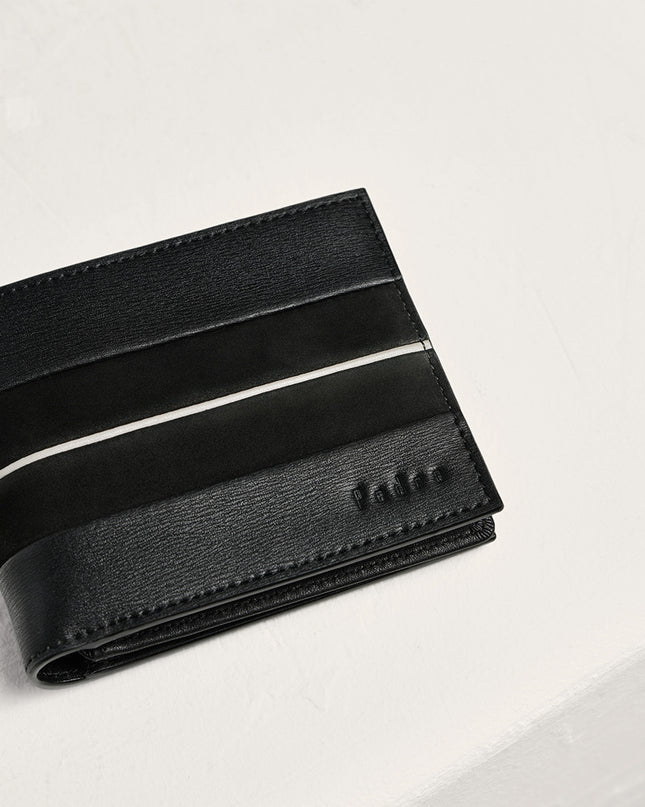 Nubuck Trim Leather Bi-Fold Wallet