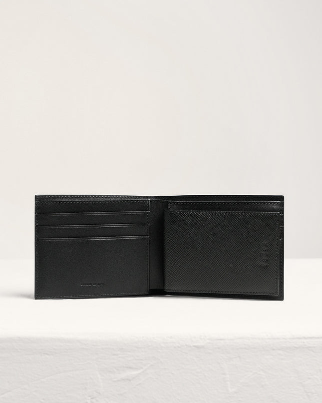 Embossed Leather Bi-Fold Wallet