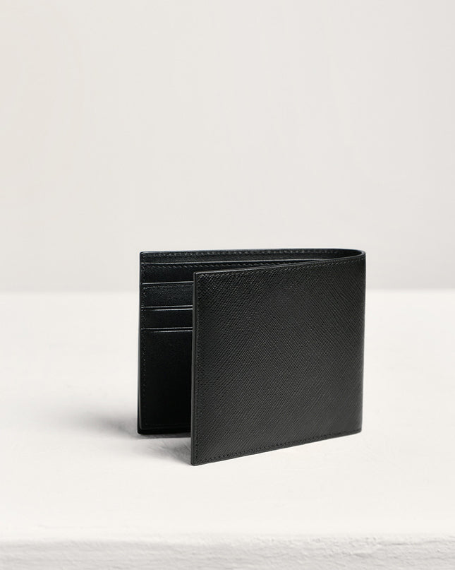 Embossed Leather Bi-Fold Wallet