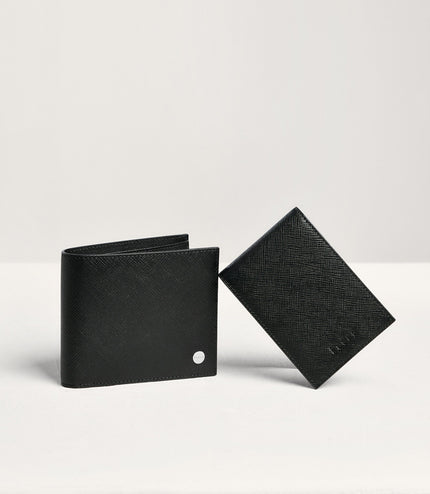 Embossed Leather Bi-Fold Wallet